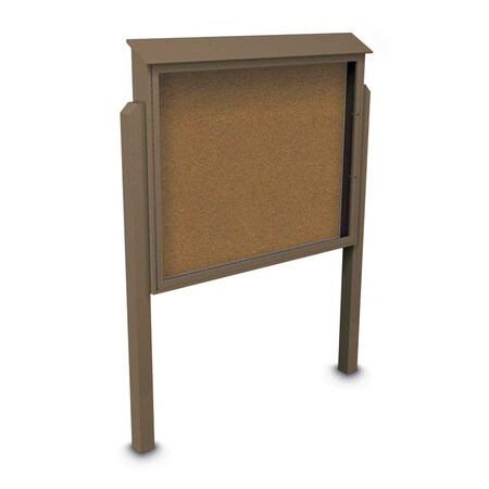 Sliding Door Indoor Enclosed Corkboard,4, UV9025ACSH4824-BRONZE-ULTMAR
